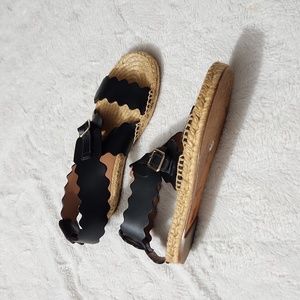 Chloe Black and Tan Espadrilles